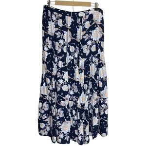 NWT Rachel Zoe Maxi Skirt Womens Small Tiered Peasant Cottage Fairy Boho Floral